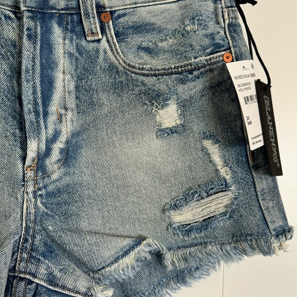 BLANKNYC Women’s Hollyweird Frayed Hem Denim‎ Shorts Distressed Blue Size 25 - Picture 6 of 12